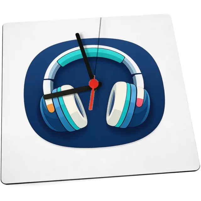 Mr Cadeautjes Klok 19 x 19 - design Een rustige, moderne iconprint met een centraal object op ee | cadeau Wit