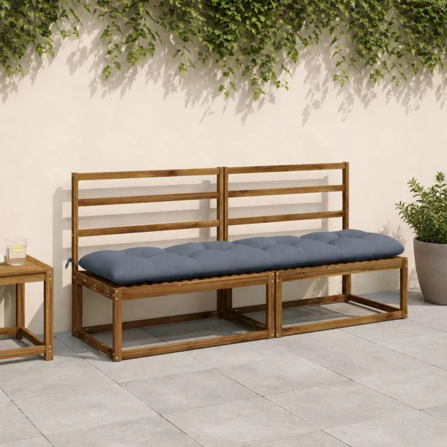 vidaXL Bank Kussens VIANEN 2 st 100% Polyester Blauw 200 x 60 x 12 cm
