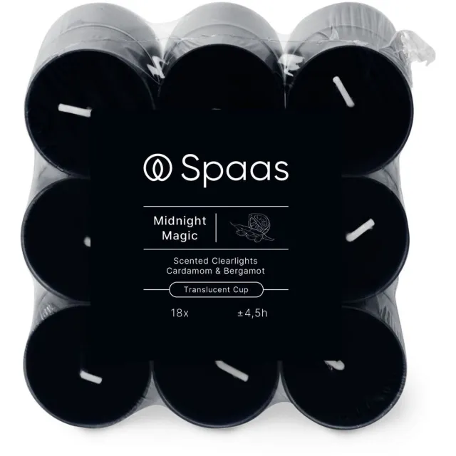 Spaas Geurende Clearlights – Blokverpakking (18 stuks) – Midnight Magic onbekend