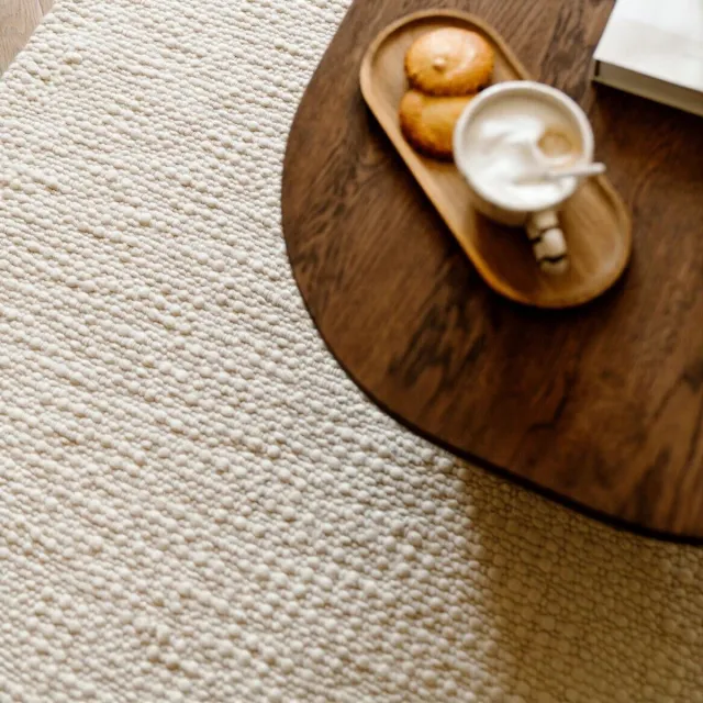 Wollen vloerkleed ivoor Pebble 240x340cm Mrcarpet