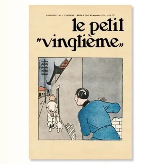 Tintinimaginatio Kuifje poster - De blauwe lotus #39 - 40 x 60 cm multi
