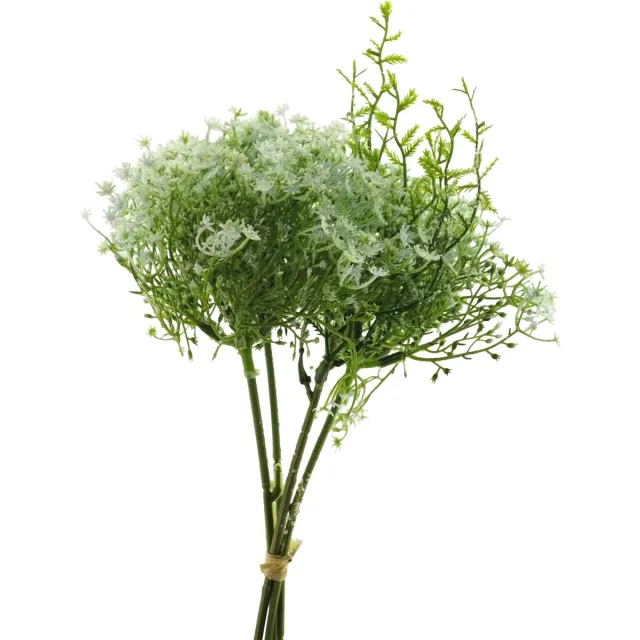Bellatio Design Kunstbloemen boeket Gipskruid - 33 cm - wit - kunst zijdebloemen - Gypsophila