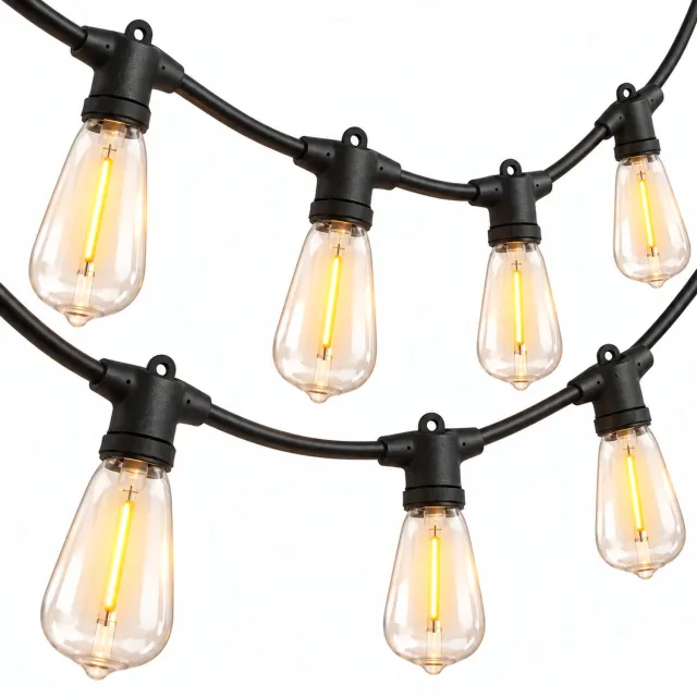 Lichtendirect Lichtsnoer 17 Meter- verlicht met 30 LED Lampen – Prikkabel voor Binnen & Buiten – IP65 waterdicht – Tuinverlichting | Kerstverlichting | Buitenlamp
