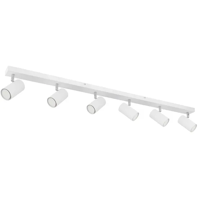 Globo Lighting Plafondspot Plafondlamp 6-vlam wit, beweegbare spots, woonkamerlamp metaal, 6x GU10 stopcontacten, LxBxH 115x6x12cm