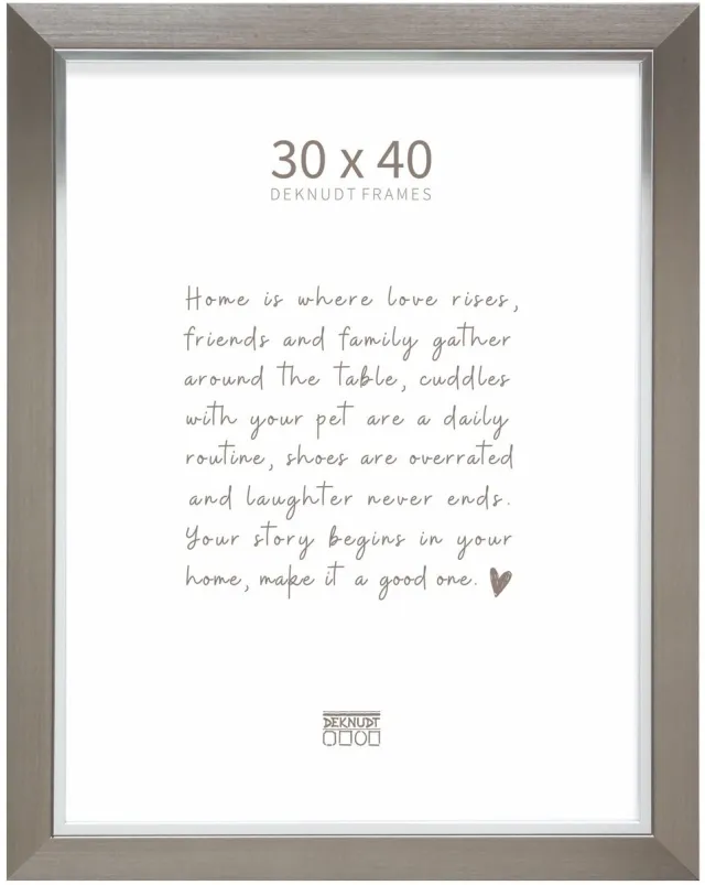 Deknudt Frames fotolijst S45VD1 - zilver met zilverbies - foto 30x40 cm