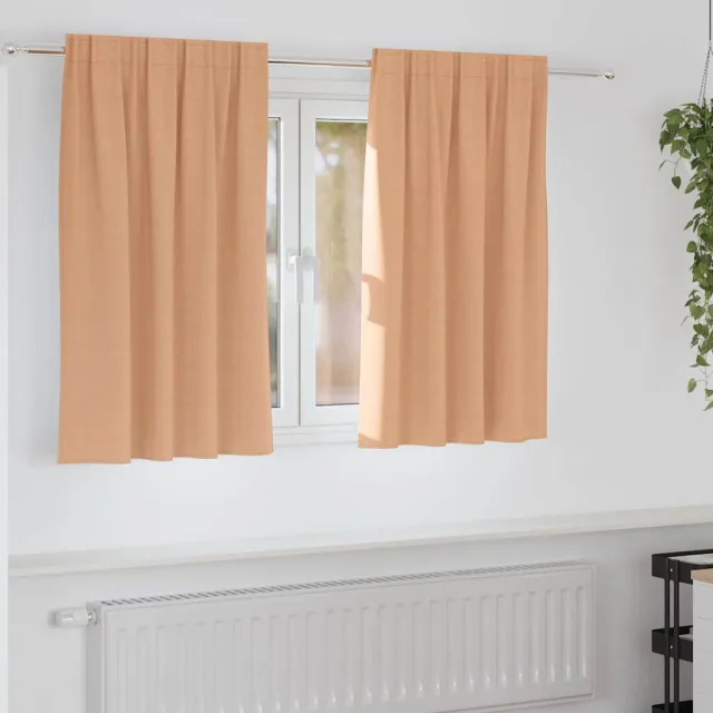 vidaXL Zwart-out Gordijnen met Ringen 2 st Licht Bruin 140 x 140 cm