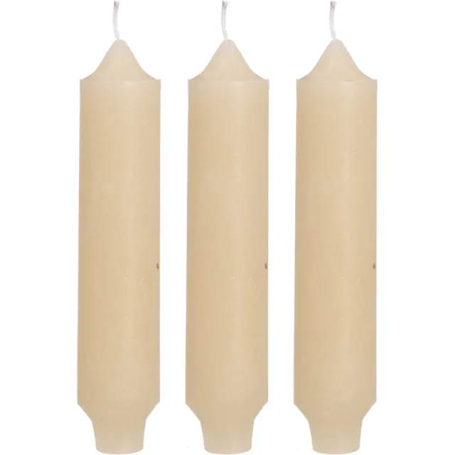 Hortus Palermo kaarsen set 3 stuks dia. 3.5 x H 17 cm creme Hortus roze