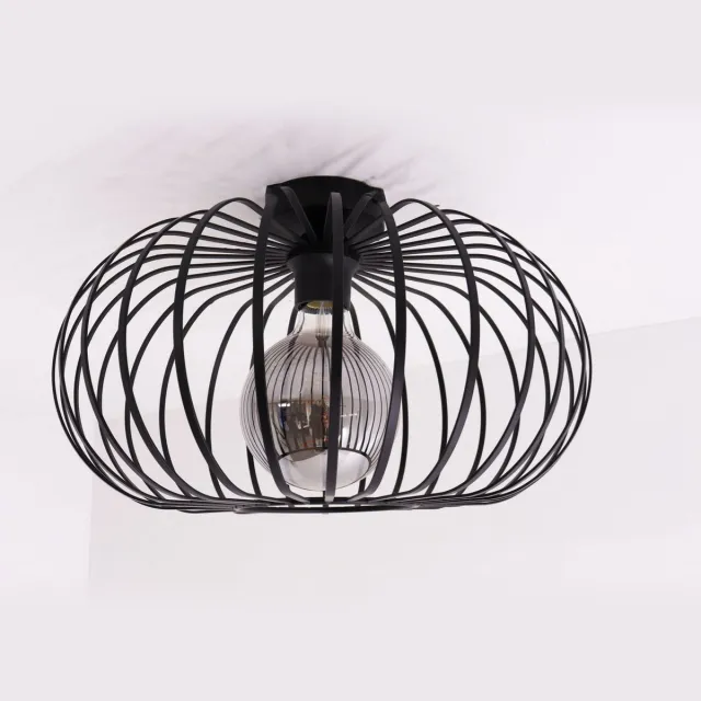 Barco Plafondlamp - zwart metaal - 40cm