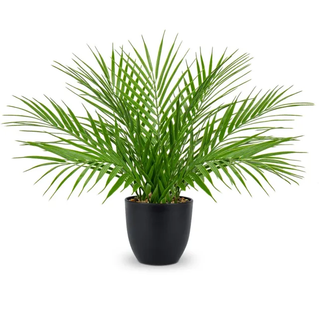 Unyqoos Decoratieve kunstpalm in pot voor elke interieurstijl en ruimte Zwart