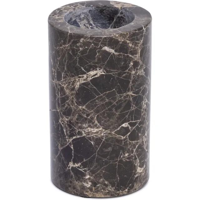 Mooisa Marmer waxinelichthouder L Ø6x10cm bruin
