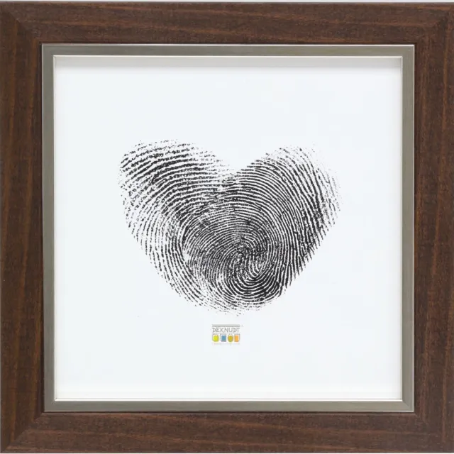 Deknudt Frames fotolijst S45VH3 - bruin met zilverbies - foto 15x15 cm