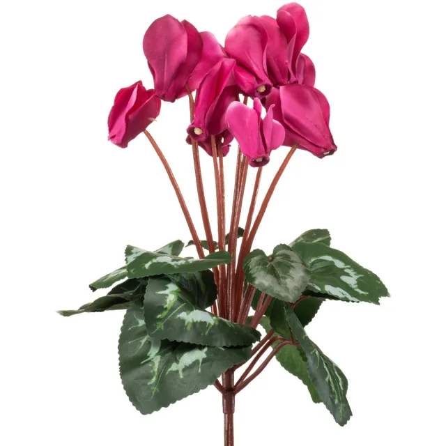 Emerald Kunstplant Cyclamen felroze 30cm - Kunstplant voor binnen