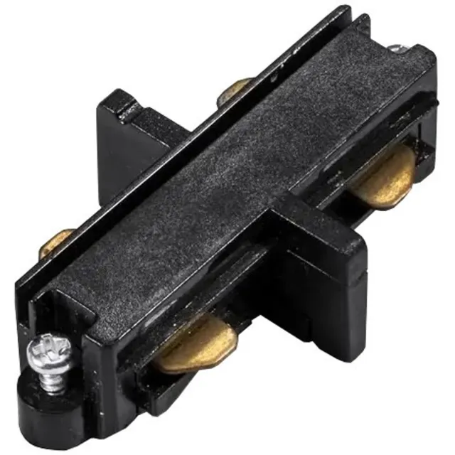 Fantasia Track Mini rechte connector zwart voor 1-fase railsysteem, verbindt twee tracksegmenten in rechte lijn, Deco-collectie