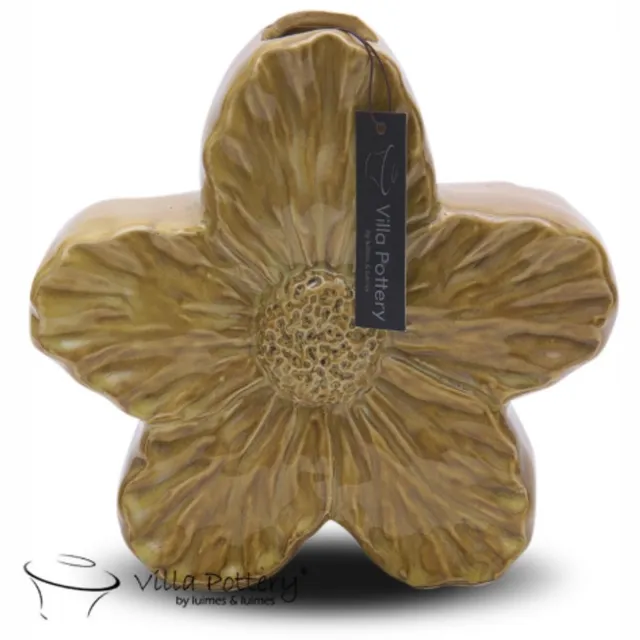 Villa Pottery Vaas - Villa Pottery - Woondecoratie - Keramiek - Decoratie - Voorjaarscollectie - Olivia 1_4 Green Yellow Groen