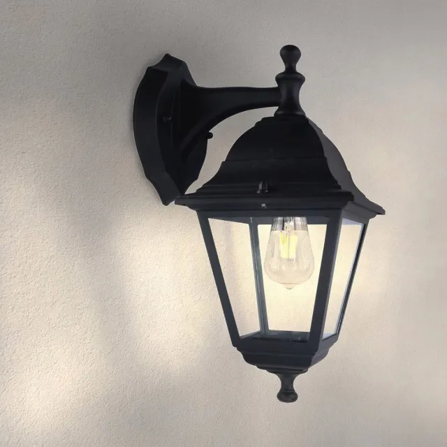 V-tac Klassieke Zwarte Wandlamp Buiten met E27 Fitting - Tuinverlichting Zie afbeelding