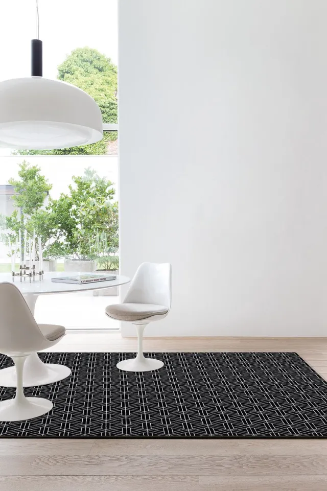 Timeless Creativity Vloerkleed Timeless Creativity Bianconero Ink 463.01.AF900 - maat 60 x 120 cm Zwart