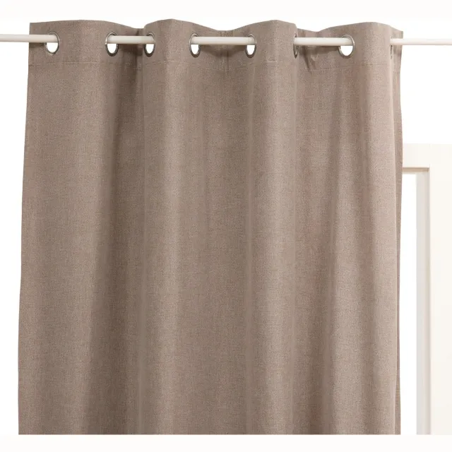 Atmosphera Verduisteringsgordijn 140x260cm - Kant en klaar met haakjes ringen - Taupe Argile