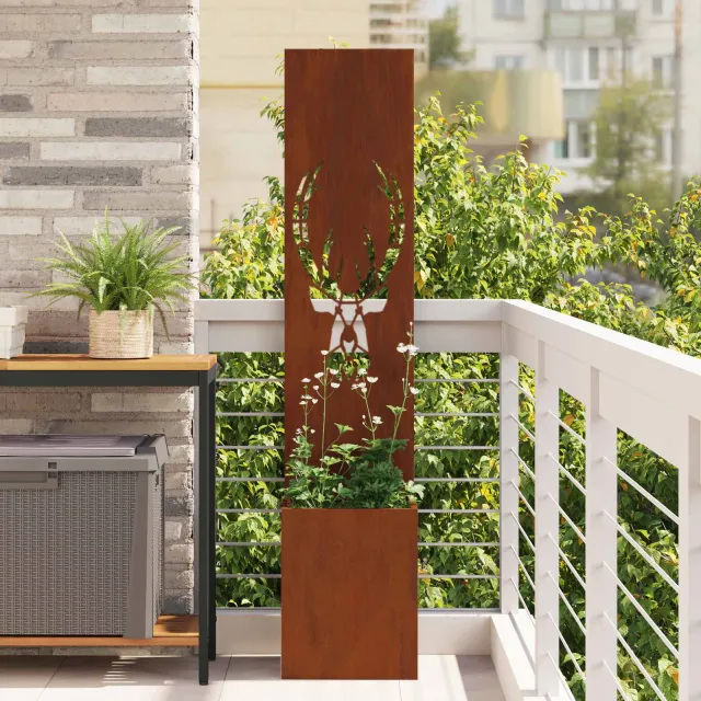 vidaXL Tuin Privacy Screen Roestig 32 x 32 x 150 cm Cortenstaal