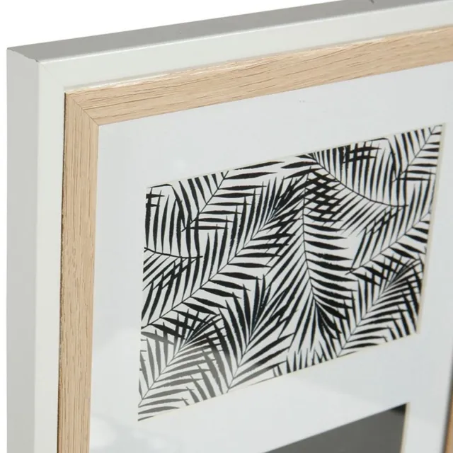OSTARIA Collage fotolijst NEO - voor 4x foto van 10 x 15 cm - hout - naturel/wit - 24 x 57 cm - Wissellijst - Modern