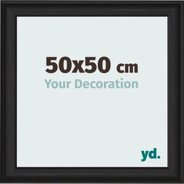 yd. Your Decoration - Fotolijst 50x50 cm - MDF - Zwart Houtnerf - Lazio
