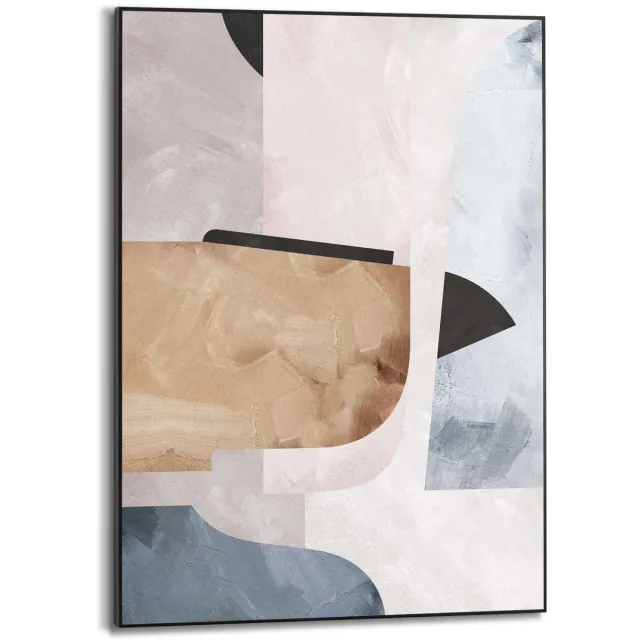 Reinders Schilderij Abstracte Illusie II - 70 x 50 - Hout - REINDERS Abstracte Illusie II Zwart