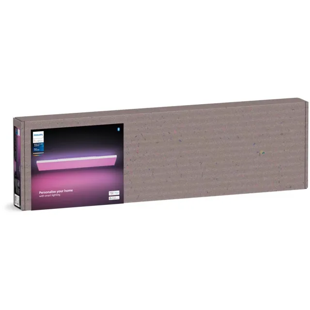 Philips Hue Datura - rechthoekige LED plafondlamp - wit - aanpasbaar wit en gekleurd licht - 30x120cm - slimme verlichting