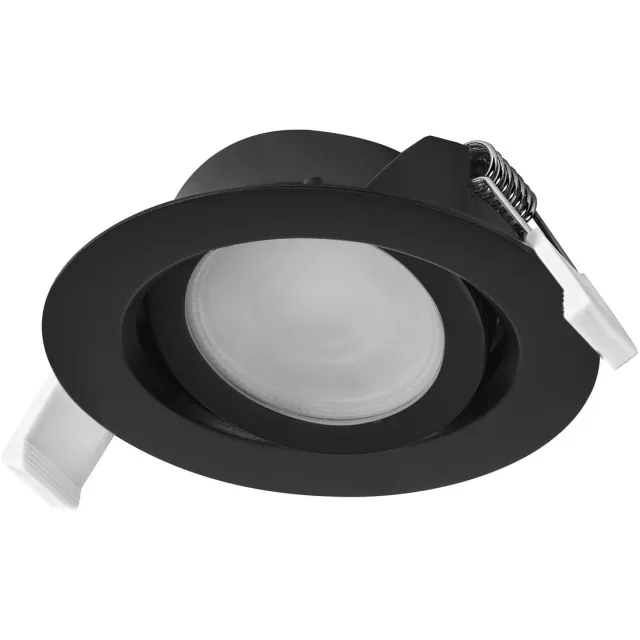 Osram Spot Set LED inbouwspot, 4,9W, 190lm, 2700K, Ø90mm plafondspot, 120°, zwart, draaibaar, set van 3