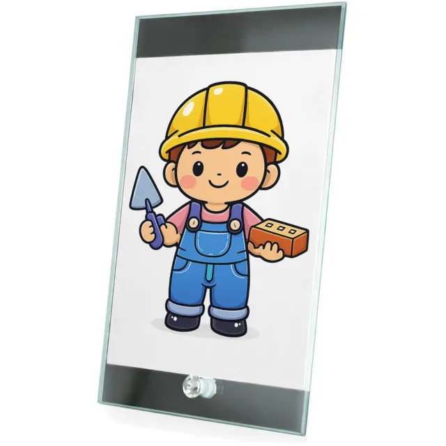 Mr Cadeautjes Glasframe 15 x 23 - design Toekomstberoep met schattige klusser in de tuin | cadeau Wit