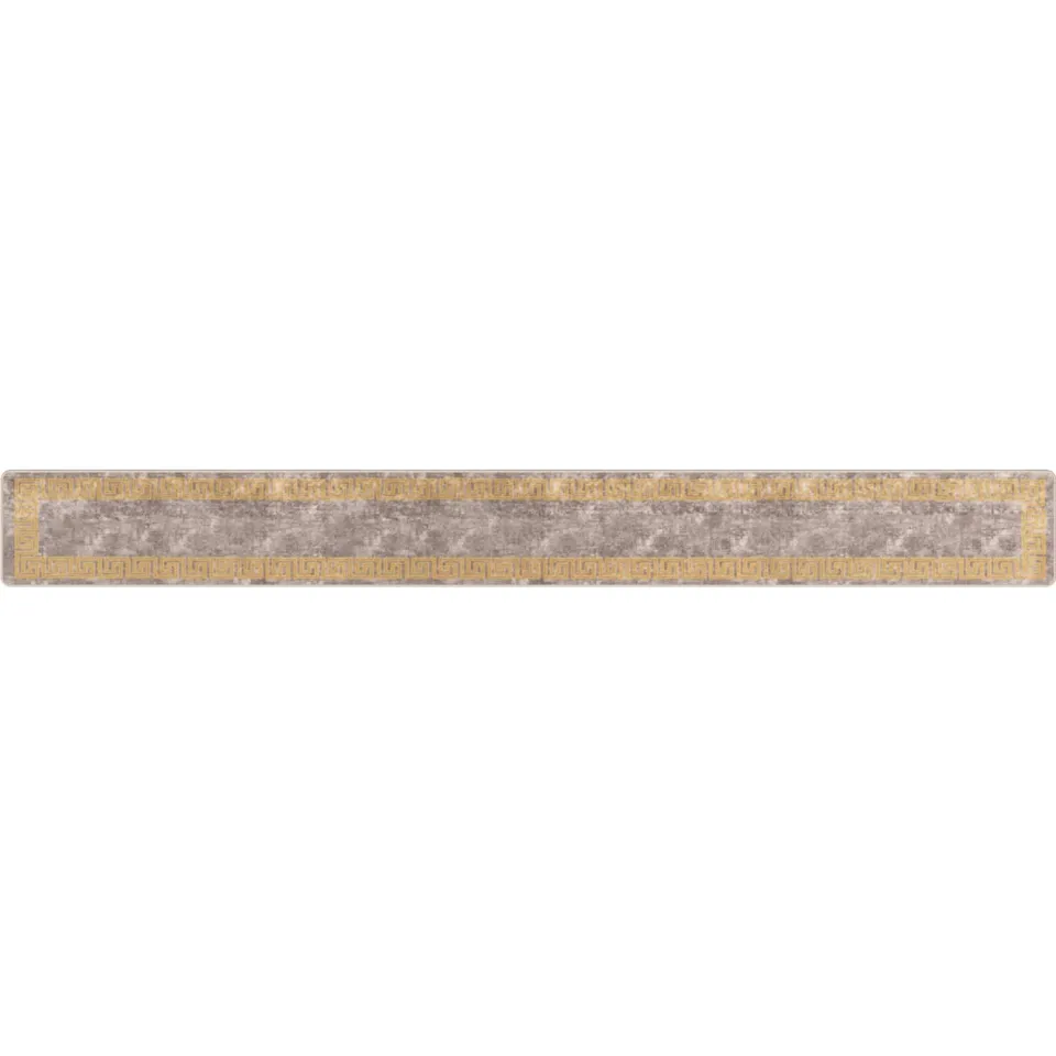 vidaXL Vloerkleedloper MARSA Grijs en Goud 50 x 450 cm