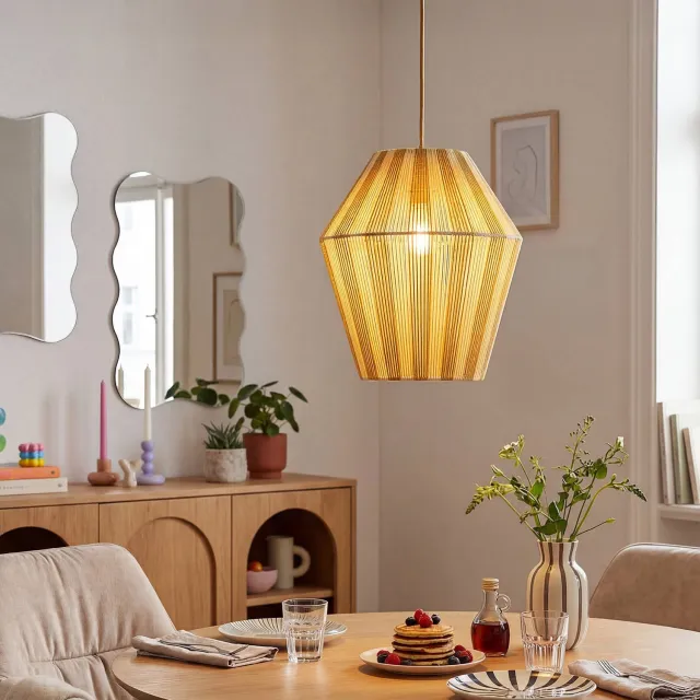 NOUS Living hanglamp Kars (Ø32x138 cm) Geel