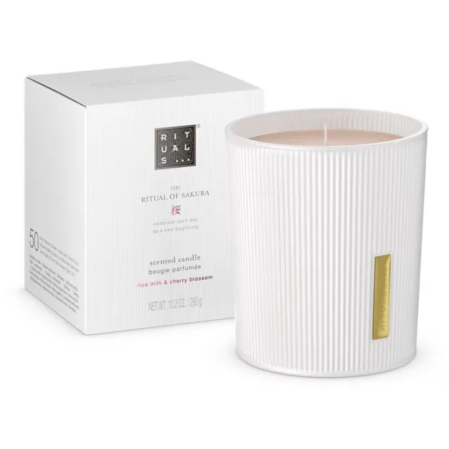 Rituals The Ritual of Sakura Geurkaars - Bloemige & Romige Noten - 290 gram Naturel