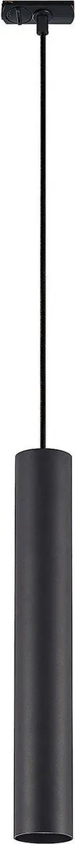 Lindby 1-fase railverlichting - 1licht - Metaal, textiel - H: 40 cm - GU10 - zwart