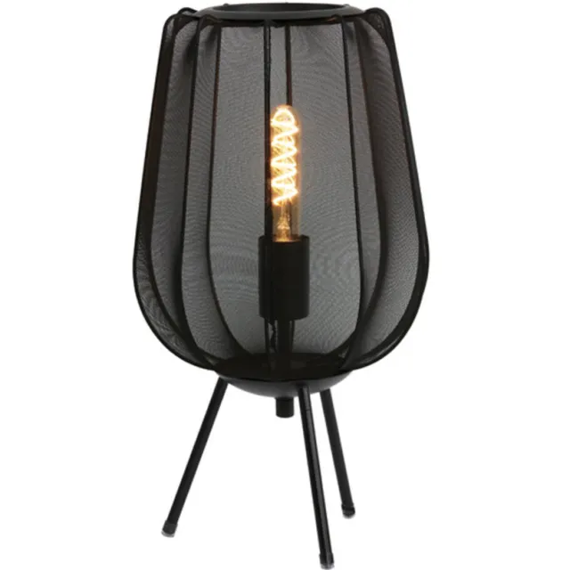 Light & Living Tafellamp Plumeria zwart