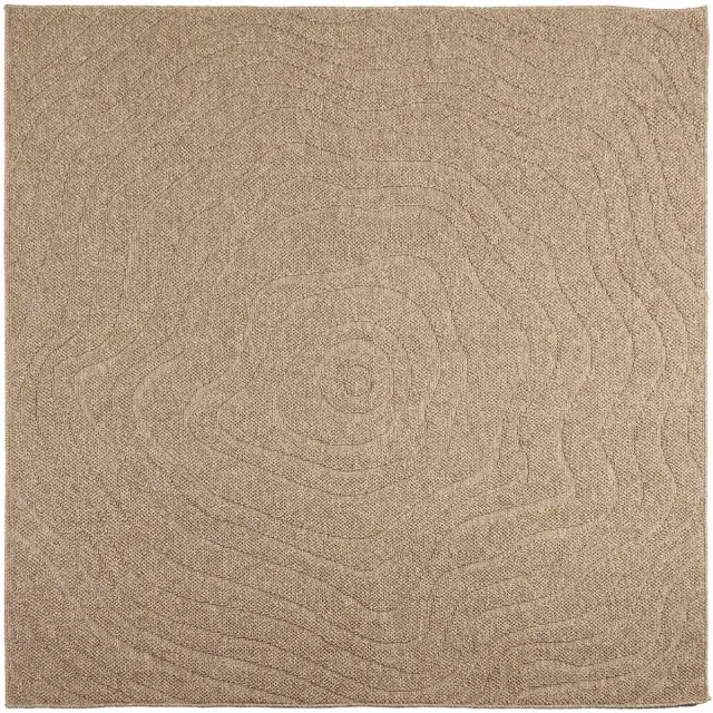 vidaXL Binnen- - en - buitenkleed - AGIRA - Naturel - 200 - x - 200 - cm - Polyester
