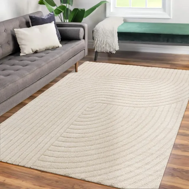 TT Home Woonkamertapijt eetkamer kortpolig Japandi Scandinavisch Boho Arches Soft Uni 80 x 150 cm Rond 80 x 150 cm Rond beige