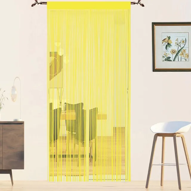 Unyqoos ® Stijlvolle Gele Draadgordijnen voor Deuren met Insectenbescherming en Ruimteverdeling, 90 x 200 cm geel