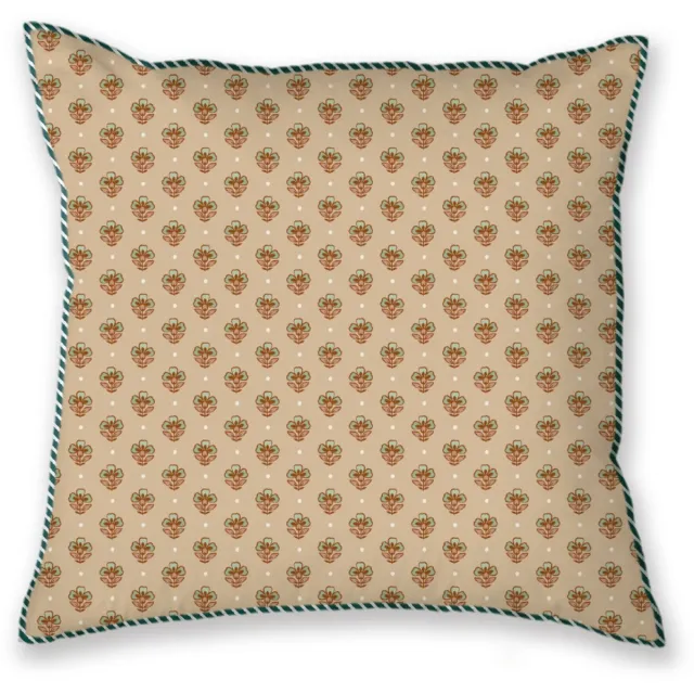 Pip Studio Jaipur Flower Square Cushion Sierkussen - 40 x 40 cm cm - Groen