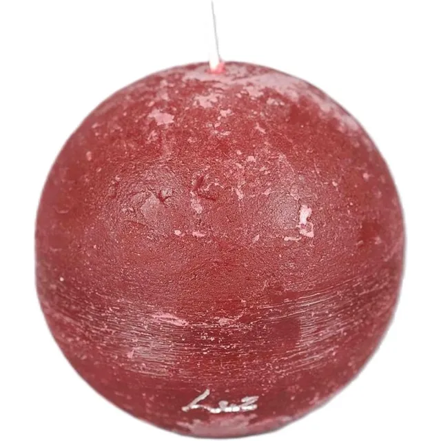 Rasteli Luz Your Senses Kaars- Bolkaars Rood D 10 cm