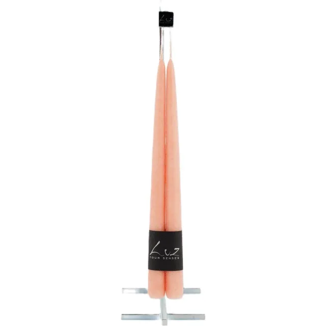 Rasteli Luz Your Senses Metal Kaars-Tafelkaarsen Peach Nougat D 2,20 cm H 30 Voordeelaanbod van 2 x 2 kaarsen