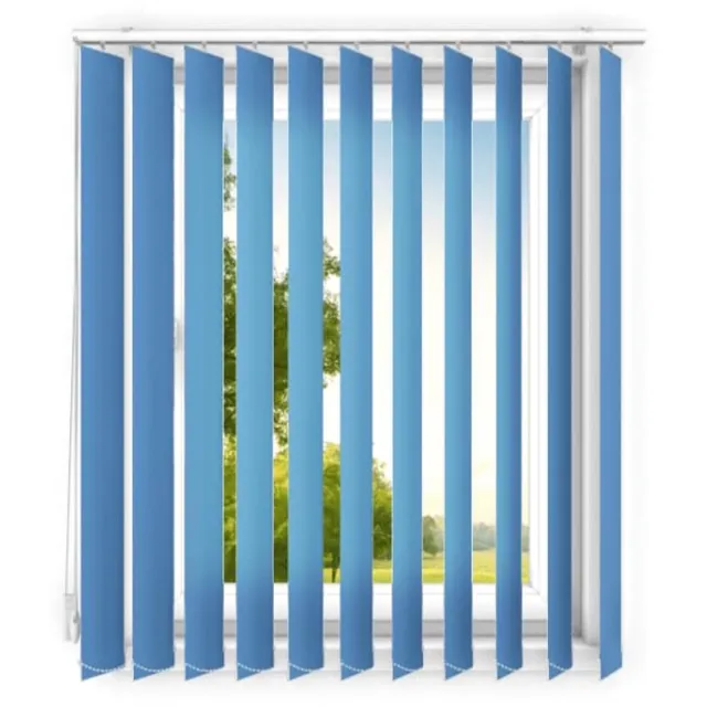 time4blinds verticale lamellen - lamellen voor kantoorwerkplekken en voor thuis - Slaapkamer Jaloezieën - Keuken Jaloezieën - 80x175 cm - Lichtblauw