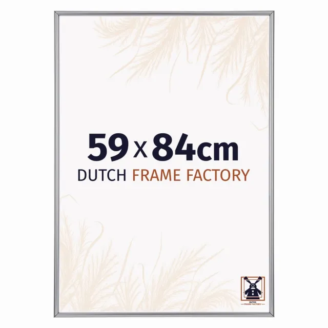 Dutch Frame Factory Fotolijst 59x84 cm - Kunststof - Zilver Hoogglans - Angers