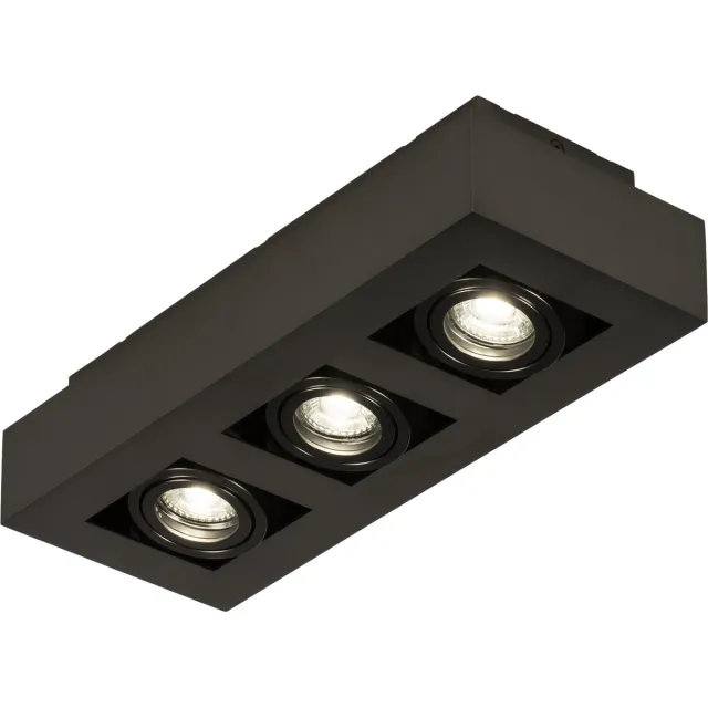 Lumidora Plafondlamp 74912 - Plafonniere - XIRAX - 3 Lichts - GU10 - Brons - Bruin - Aluminium - ⌀ 36 cm
