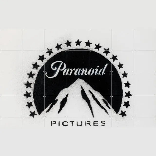 IXXI Paranoid Pictures, Banksy - 140 x 100 cm - Grote wanddecoratie en posters - Pop art, Illustraties, Street art, Grafisch Ontwerp, Mancave Monochroom / Zwart en wit / Zwart