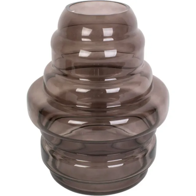 Present Time Vaas Distinct - Glas Chocolade Bruin - Ø20x25cm - Modern
