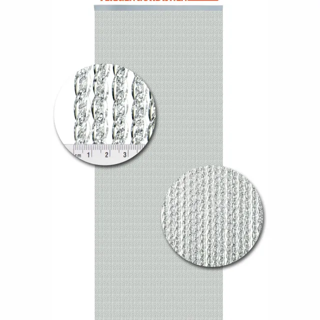 Vliegengordijnenexpert® Vliegengordijnenexpert Vliegengordijn - 92 x 210 cm - Venetie Transparant Op het kozijn