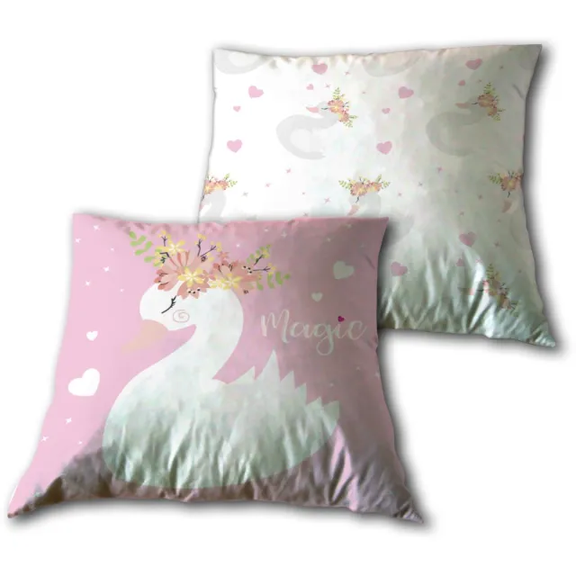 Animal Pictures Kussen Zwaan - 40 x 40 cm - Polyester Roze
