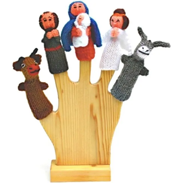 Titicaca Kerststal vingerpopjes bonte kleuren