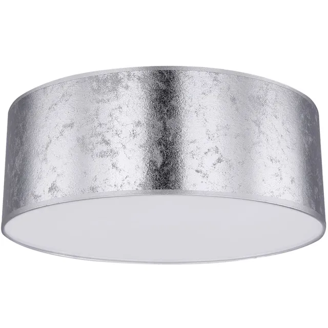 Globo Lighting Plafondlamp met Bluetooth speaker 40 cm Slaapkamerlamp zilver woonkamer, bladzilver design, 3x E27, H 17,5 cm