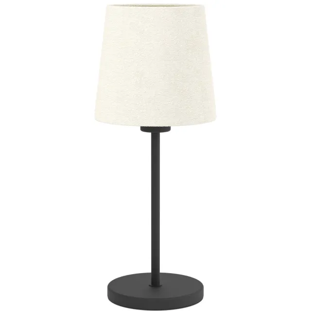 Eglo Febres Tafellamp - E27 - Textiel - Zwart|Wit Zwart;Wit;
