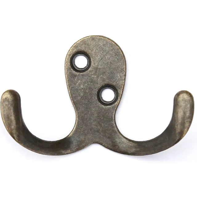 ‎DanDiBo DanDiBo Wandhaak antiek messing - Set van 10 - 4,2 cm Geel